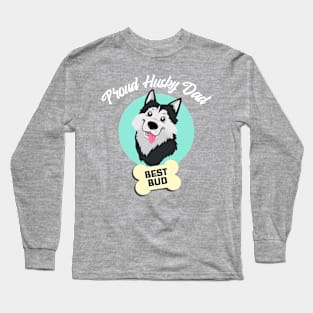 dog dad, husky dad Long Sleeve T-Shirt